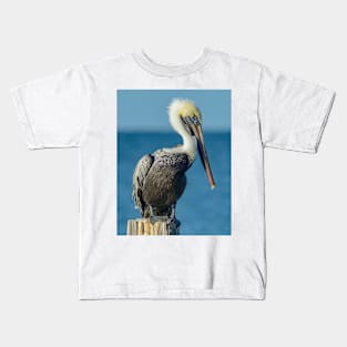 Shy Florida Pelican Kids T-Shirt